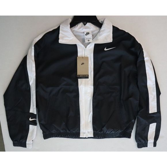 Nike DV3006 010 Women's Sz Small Black/White Full Zip Windbreaker Jacket $100 - Picture 4 of 6